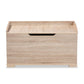 Mariam Modern and Contemporary Oak Finished Wood Cat Litter Box Cover House FredCo