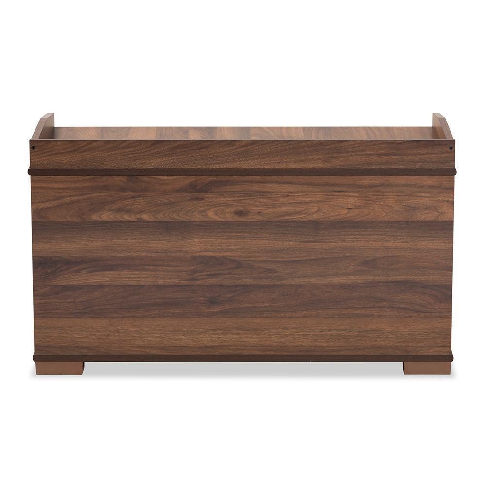 Mariam Modern and Contemporary Walnut Brown Finished Wood Cat Litter Box Cover House FredCo