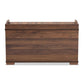 Mariam Modern and Contemporary Walnut Brown Finished Wood Cat Litter Box Cover House FredCo