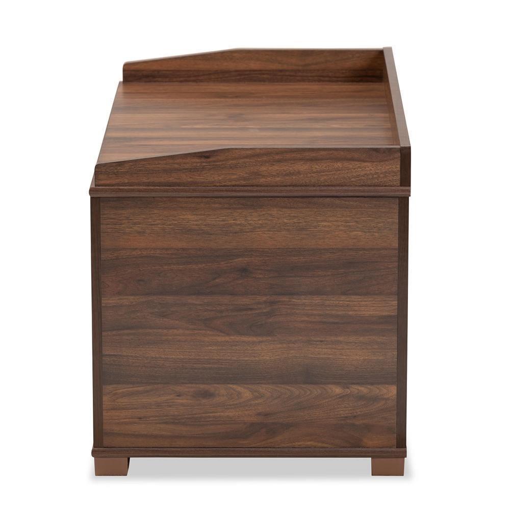 Mariam Modern and Contemporary Walnut Brown Finished Wood Cat Litter Box Cover House FredCo