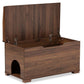 Mariam Modern and Contemporary Walnut Brown Finished Wood Cat Litter Box Cover House FredCo