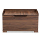 Mariam Modern and Contemporary Walnut Brown Finished Wood Cat Litter Box Cover House FredCo