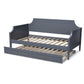 Mariana Classic and Traditional Grey Finished Wood Twin Size Daybed with Trundle FredCo