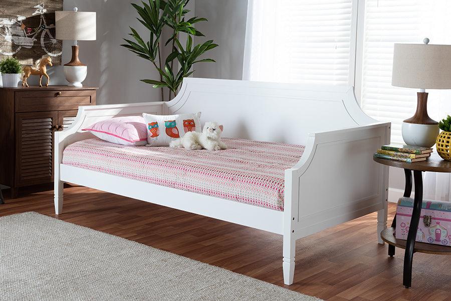 Mariana Classic and Traditional White Finished Wood Full Size Daybed FredCo