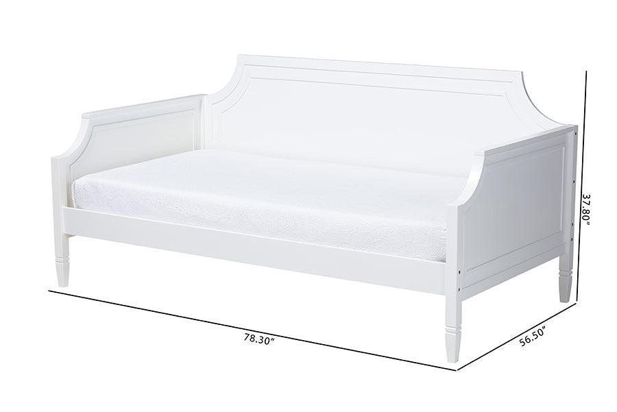 Mariana Classic and Traditional White Finished Wood Full Size Daybed FredCo