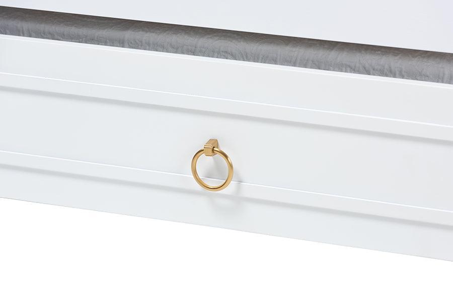 Mariana Classic and Traditional White Finished Wood Full Size Daybed with Twin Size trundle FredCo