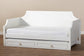 Mariana Classic and Traditional White Finished Wood Full Size Daybed with Twin Size trundle FredCo