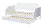 Mariana Classic and Traditional White Finished Wood Full Size Daybed with Twin Size trundle FredCo