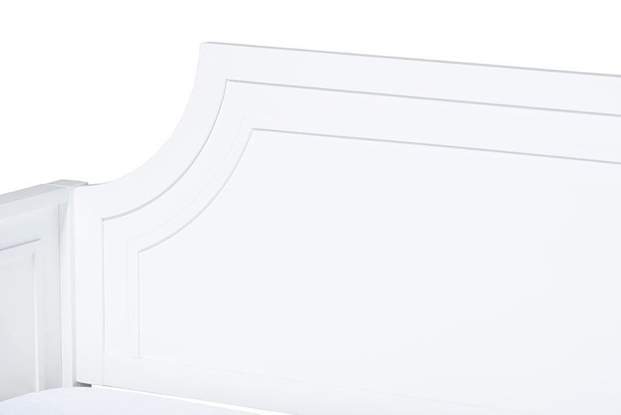 Mariana Classic and Traditional White Finished Wood Full Size Daybed with Twin Size trundle FredCo