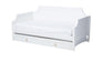 Mariana Classic and Traditional White Finished Wood Full Size Daybed with Twin Size trundle FredCo
