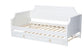 Mariana Classic and Traditional White Finished Wood Full Size Daybed with Twin Size trundle FredCo