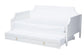 Mariana Classic and Traditional White Finished Wood Full Size Daybed with Twin Size trundle FredCo