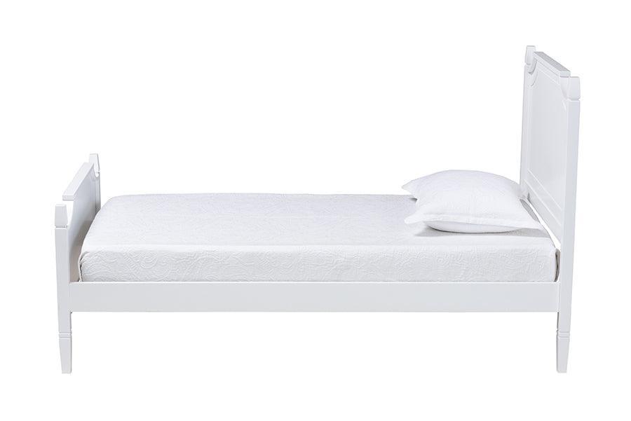 Mariana Classic and Traditional White Finished Wood Full Size Platform Bed FredCo