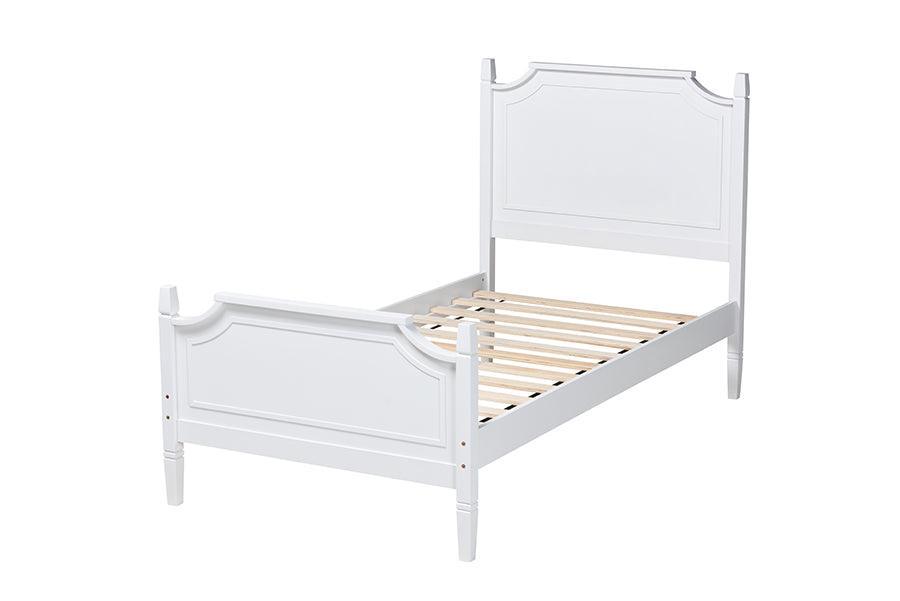 Mariana Classic and Traditional White Finished Wood Full Size Platform Bed FredCo