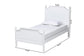 Mariana Classic and Traditional White Finished Wood Full Size Platform Bed FredCo