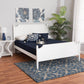Mariana Classic and Traditional White Finished Wood Queen Size Platform Bed FredCo