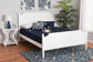 Mariana Classic and Traditional White Finished Wood Queen Size Platform Bed FredCo