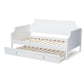 Mariana Classic and Traditional White Finished Wood Twin Size Daybed with Trundle FredCo