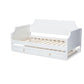 Mariana Classic and Traditional White Finished Wood Twin Size Daybed with Trundle FredCo