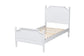 Mariana Classic and Traditional White Finished Wood Twin Size Platform Bed FredCo