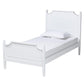 Mariana Classic and Traditional White Finished Wood Twin Size Platform Bed FredCo