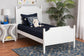 Mariana Classic and Traditional White Finished Wood Twin Size Platform Bed FredCo