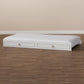 Mariana Classic and Traditional White Finished Wood Twin Size Trundle FredCo