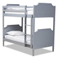 Mariana Traditional Transitional Grey Finished Wood Twin Size Bunk Bed FredCo