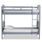 Mariana Traditional Transitional Grey Finished Wood Twin Size Bunk Bed FredCo