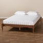 Marieke Vintage French Inspired Ash Wanut Finished Full Size Wood Bed Frame FredCo