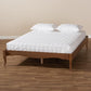 Marieke Vintage French Inspired Ash Wanut Finished Queen Size Wood Bed Frame FredCo