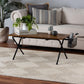 Mariela Natural Brown and Black Low Profile Coffee Table with Basket FredCo