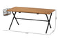 Mariela Natural Brown and Black Low Profile Coffee Table with Basket FredCo