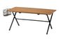 Mariela Natural Brown and Black Low Profile Coffee Table with Basket FredCo