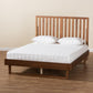 Marin Modern and Contemporary Walnut Brown Finished Wood King Size Platform Bed FredCo