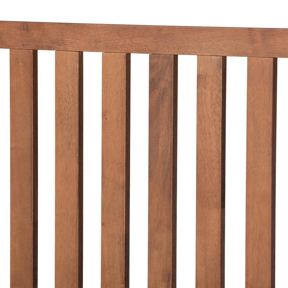 Marin Modern and Contemporary Walnut Brown Finished Wood Queen Size Platform Bed FredCo