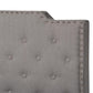 Marion Modern Transitional Grey Fabric Upholstered Button Tufted Full Size Panel Bed FredCo