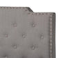 Marion Modern Transitional Grey Fabric Upholstered Button Tufted Queen Size Panel Bed FredCo