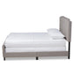 Marion Modern Transitional Grey Fabric Upholstered Button Tufted Queen Size Panel Bed FredCo
