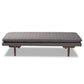 Marit Mid-Century Modern Grey Fabric Upholstered Walnut Finished Wood Daybed FredCo