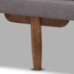 Marit Mid-Century Modern Grey Fabric Upholstered Walnut Finished Wood Daybed FredCo