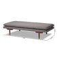 Marit Mid-Century Modern Grey Fabric Upholstered Walnut Finished Wood Daybed FredCo
