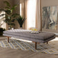 Marit Mid-Century Modern Grey Fabric Upholstered Walnut Finished Wood Daybed FredCo