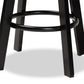 Maritta Vintage Industrial Rustic Walnut Finished Wood and Black Metal 2-Piece Adjustable Swivel Bar Stool Set FredCo