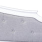 Marlie Classic and Traditional Grey Fabric Upholstered White Finished Wood Twin Size Daybed with Trundle FredCo