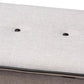 Marlisa Mid-Century Modern Walnut Finished Wood and Greyish Beige Fabric Upholstered Button Tufted Storage Ottoman Bench FredCo