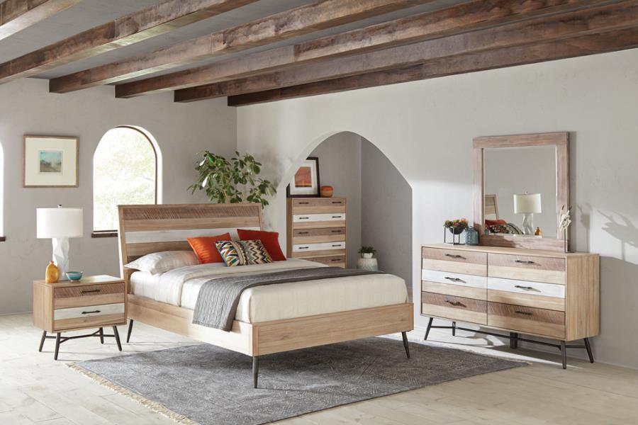 Marlow 4-piece Eastern King Bedroom Set Rough Sawn Multi Coaster FredCo