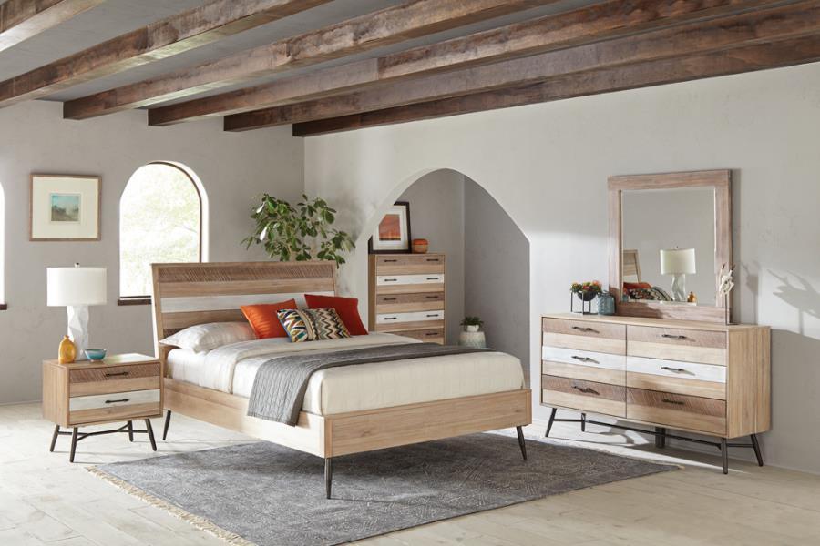 Marlow 5-piece Eastern King Bedroom Set Rough Sawn Multi Coaster FredCo