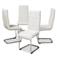 Marlys Modern and Contemporary White Faux Leather Upholstered Dining Chair (Set of 4) FredCo