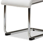 Marlys Modern and Contemporary White Faux Leather Upholstered Dining Chair (Set of 4) FredCo